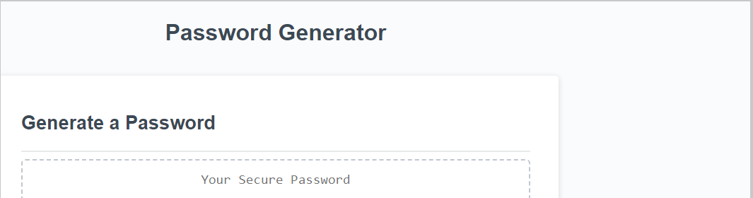Password Generator